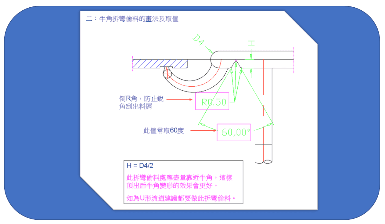 CAD畫香蕉(牛角)進膠的折彎設(shè)計 CAD畫香蕉(牛角)進膠的折彎設(shè)計
